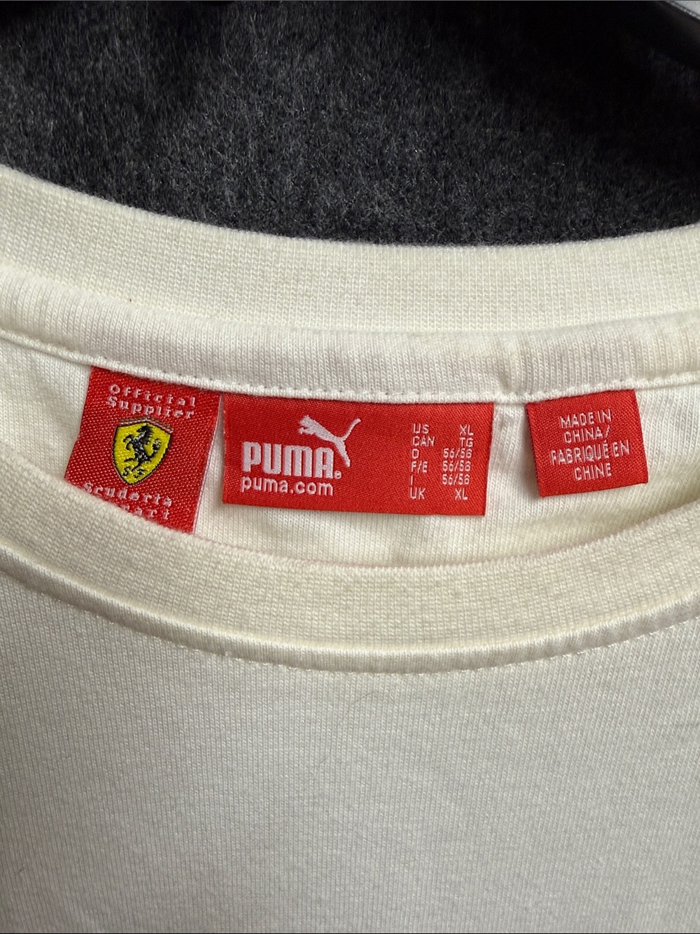 Puma White & Red Ferrari Racing Patch Tee - Picture 2 of 6